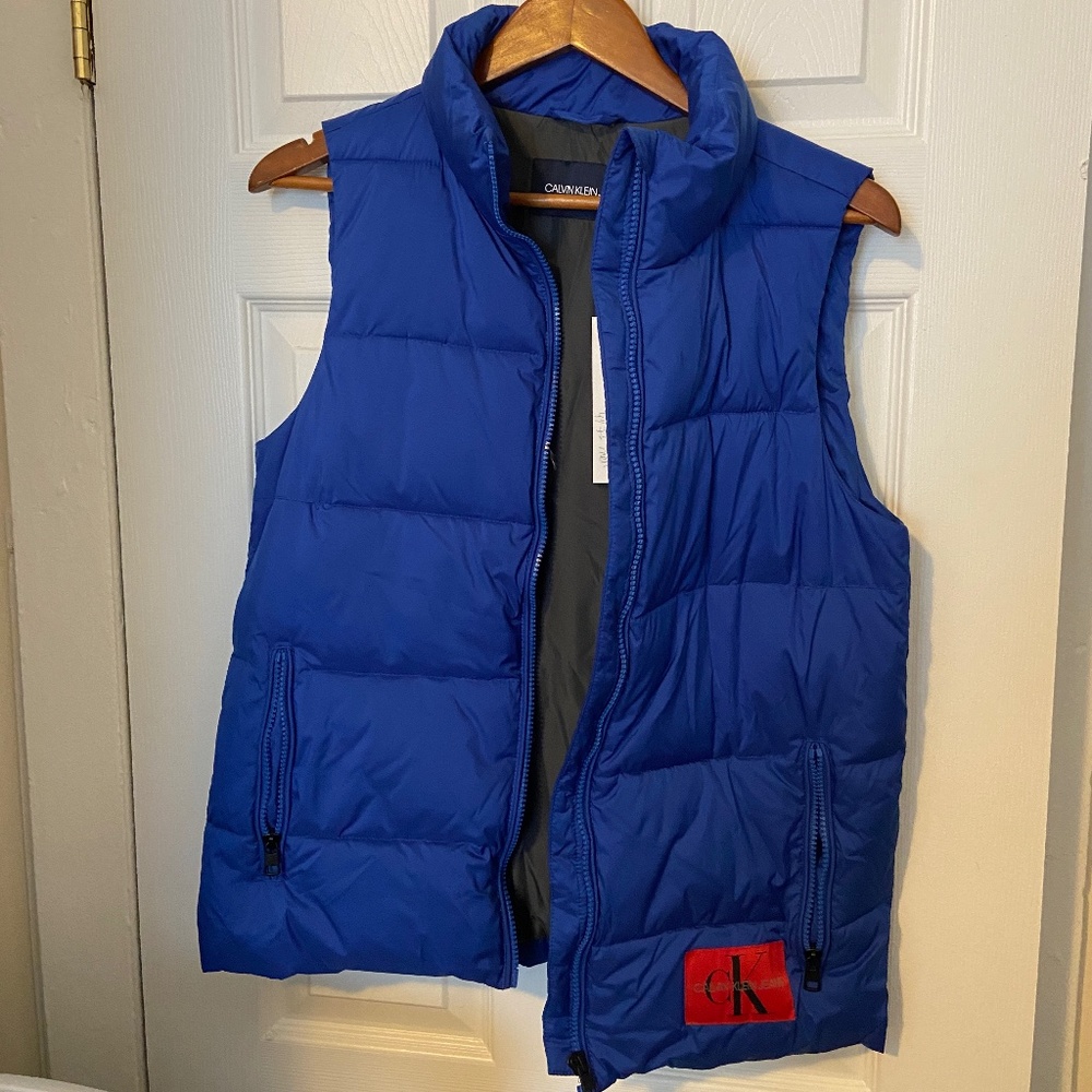Blue Calvin Klein puffer vest - Small NWT